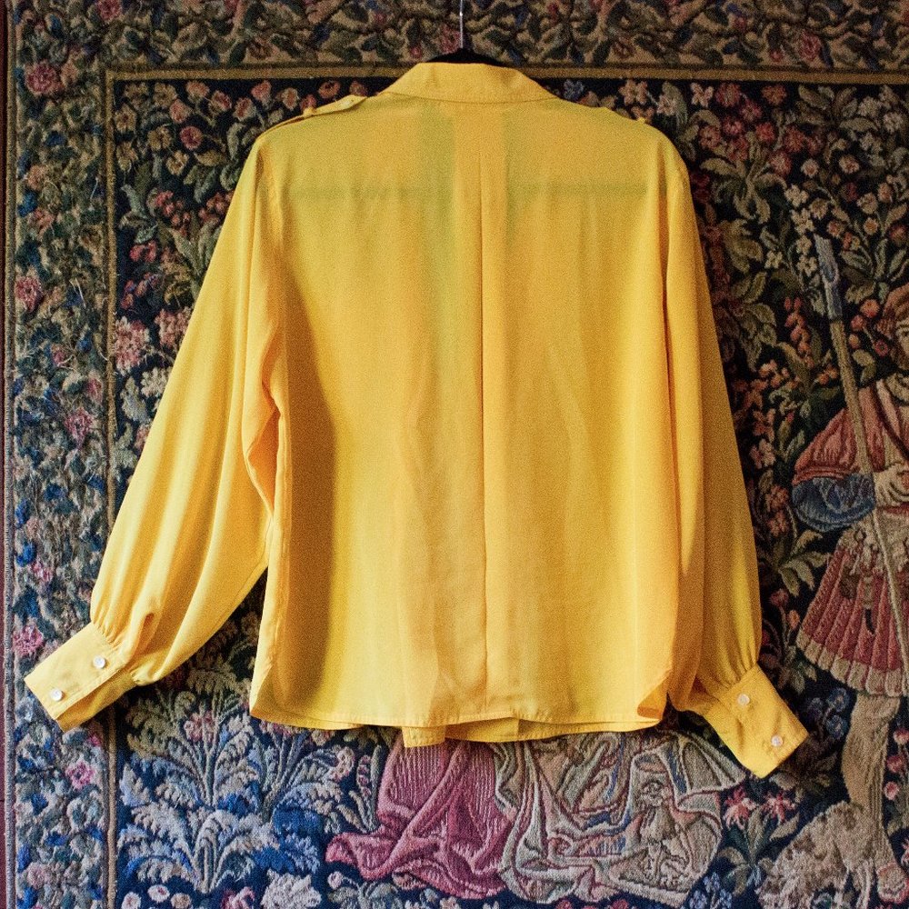 Vintage Yellow Blouse double breasted jacket Chaus - Picture 4 of 8